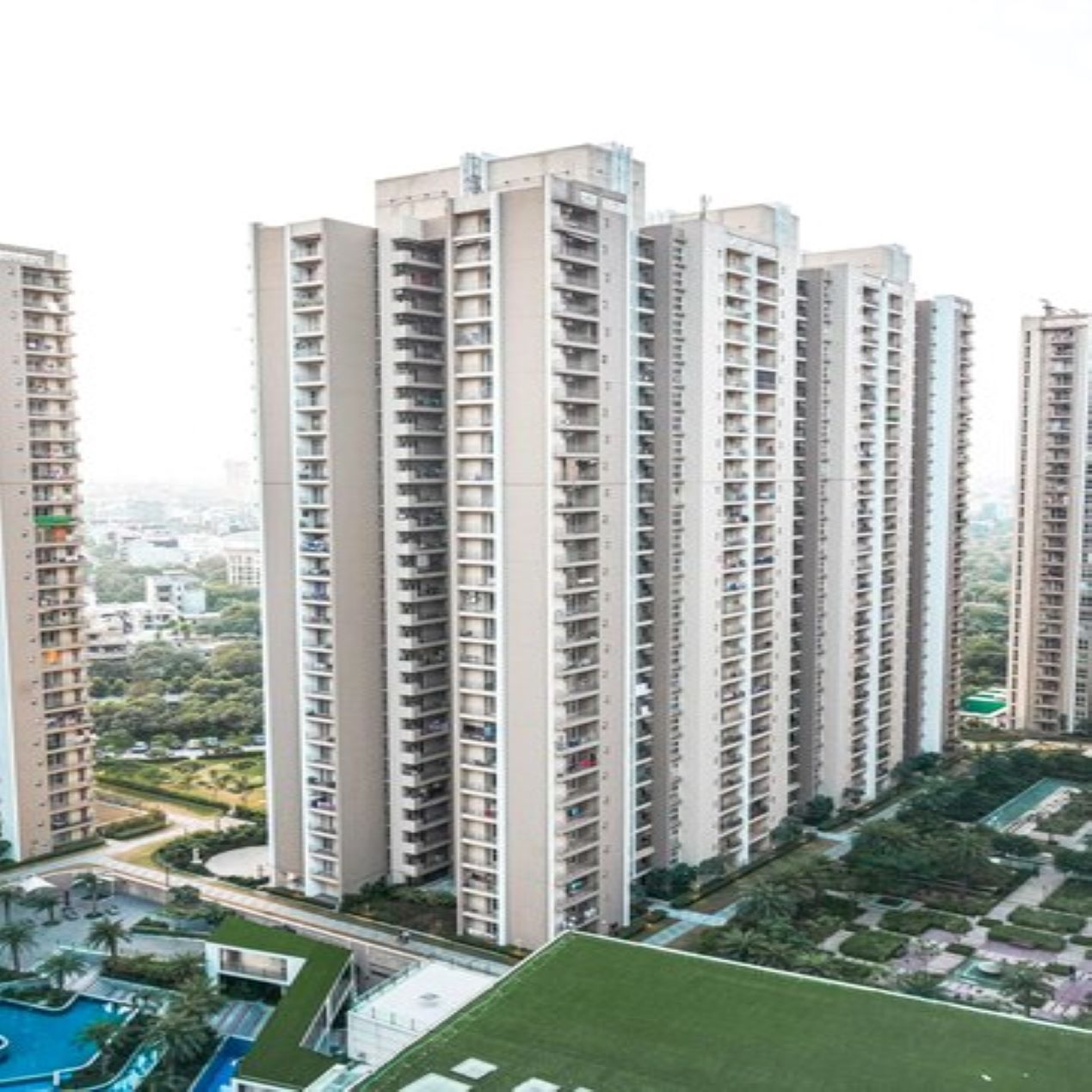 vertical shot residential buildings noida india 665346 162775
